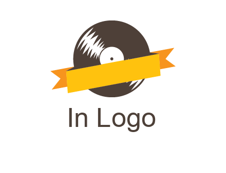 ribbon over vinyl logo