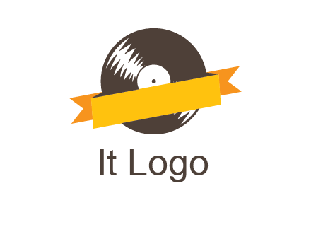 ribbon over vinyl logo