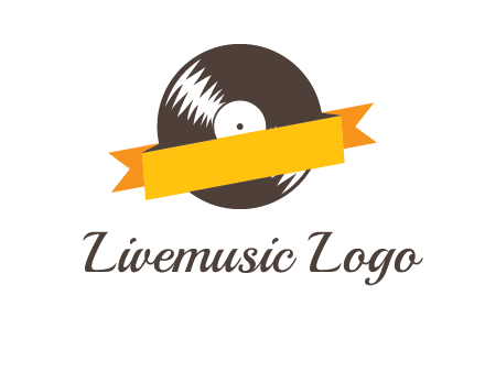 ribbon over vinyl logo