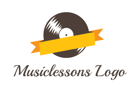ribbon over vinyl logo