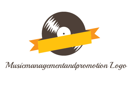 ribbon over vinyl logo