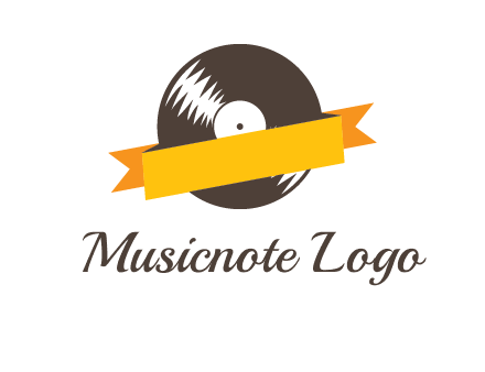 ribbon over vinyl logo
