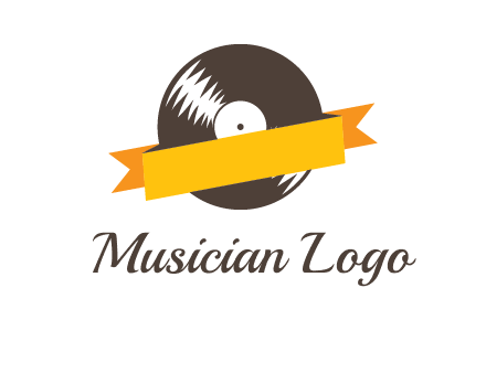 ribbon over vinyl logo