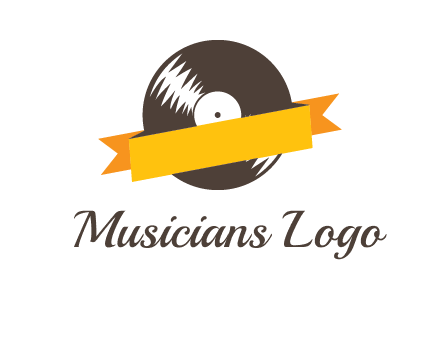 ribbon over vinyl logo