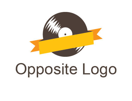 ribbon over vinyl logo