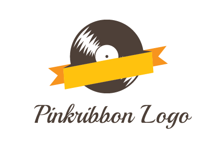ribbon over vinyl logo