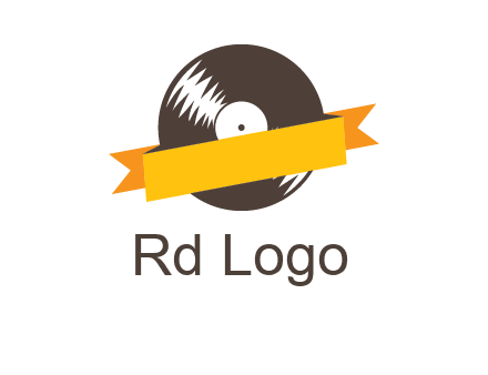 ribbon over vinyl logo