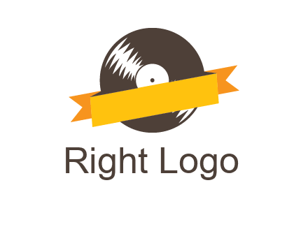 ribbon over vinyl logo