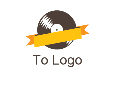 ribbon over vinyl logo