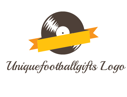 ribbon over vinyl logo