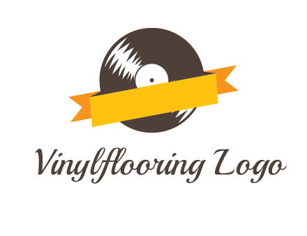 ribbon over vinyl logo