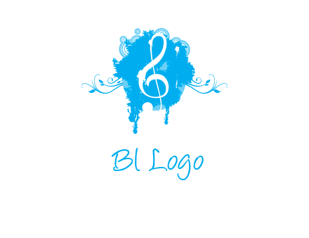 music note inside ink bot with vines logo