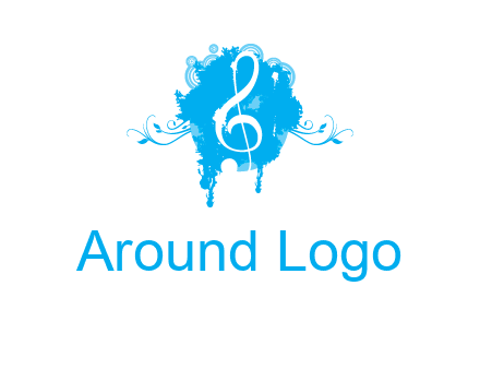 music note inside ink bot with vines logo