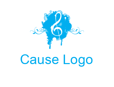 music note inside ink bot with vines logo