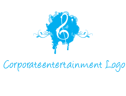 music note inside ink bot with vines logo