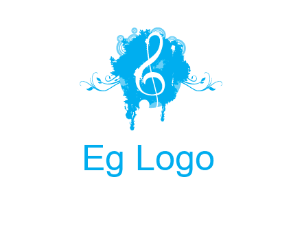 music note inside ink bot with vines logo