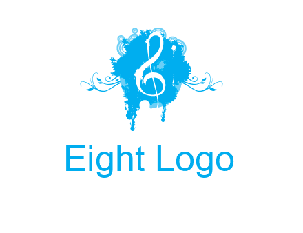 music note inside ink bot with vines logo