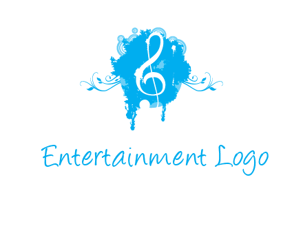 music note inside ink bot with vines logo