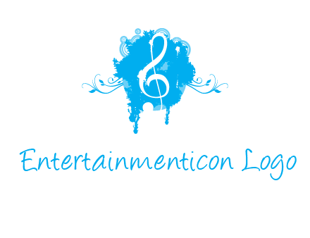 music note inside ink bot with vines logo