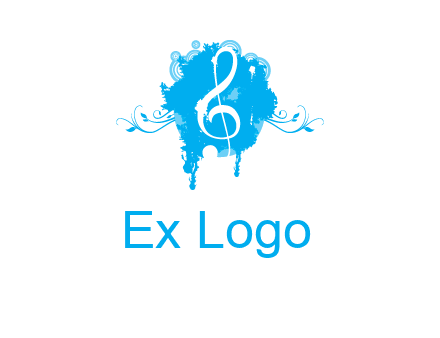 music note inside ink bot with vines logo