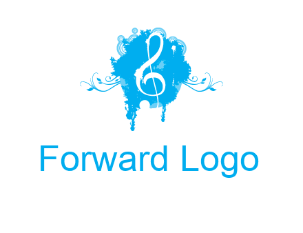 music note inside ink bot with vines logo