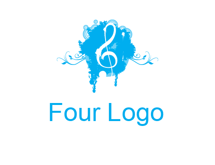 music note inside ink bot with vines logo