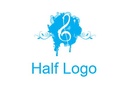 music note inside ink bot with vines logo