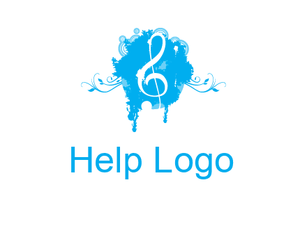 music note inside ink bot with vines logo