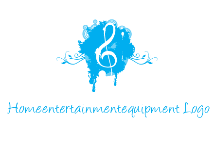 music note inside ink bot with vines logo