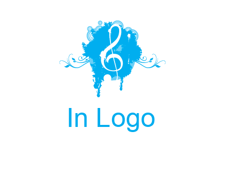 music note inside ink bot with vines logo