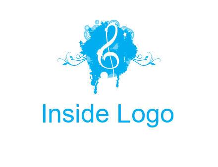 music note inside ink bot with vines logo
