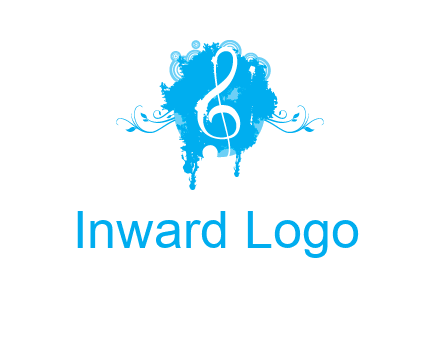music note inside ink bot with vines logo