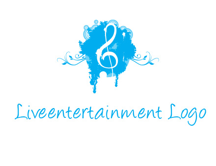 music note inside ink bot with vines logo