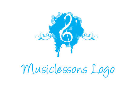 music note inside ink bot with vines logo