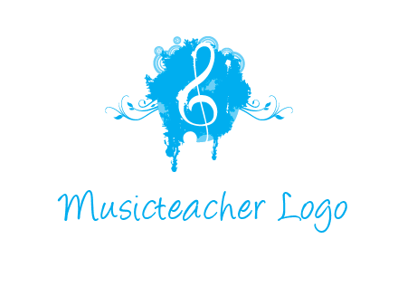 music note inside ink bot with vines logo