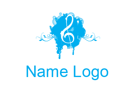 music note inside ink bot with vines logo