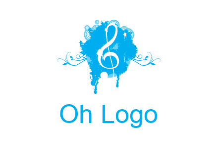 music note inside ink bot with vines logo