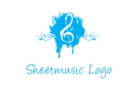 music note inside ink bot with vines logo