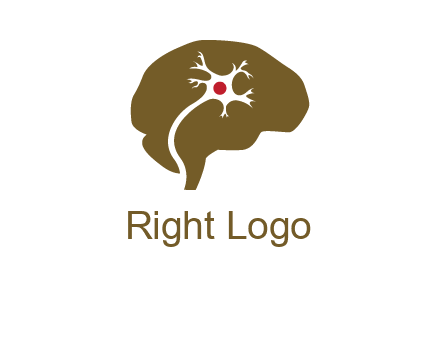 nerve cell inside brain logo