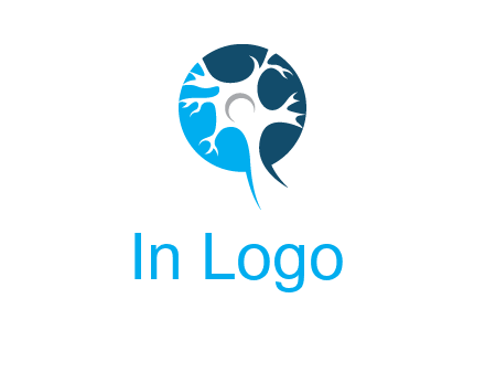 nerve cell and synapse logo