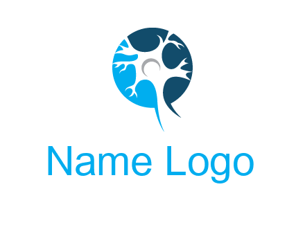 nerve cell and synapse logo