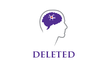 nerve cell inside brain logo