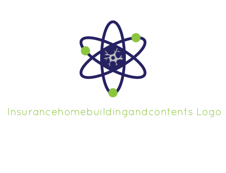 neuroanatomy or nuclear logo showing a cell inside an atomic model
