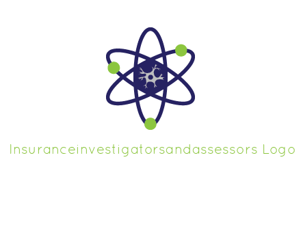 neuroanatomy or nuclear logo showing a cell inside an atomic model