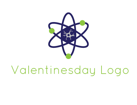 neuroanatomy or nuclear logo showing a cell inside an atomic model