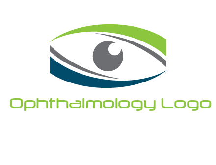 abstract eye with swooshes logo