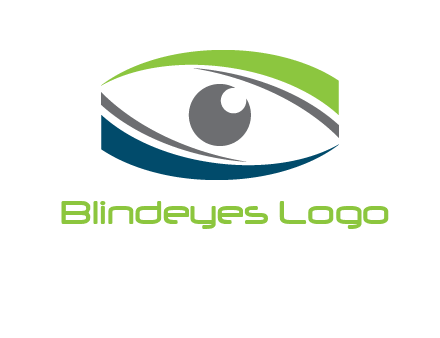 abstract eye with swooshes logo