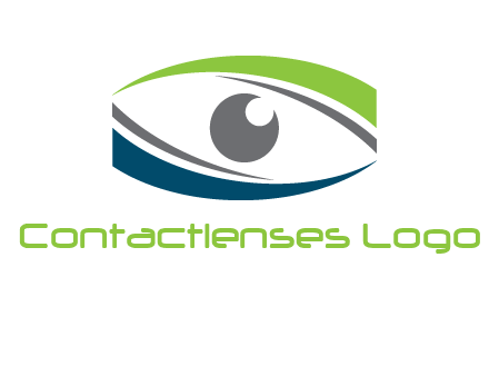 abstract eye with swooshes logo
