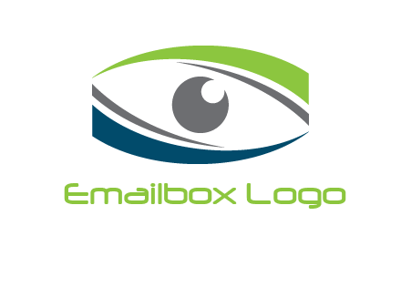 abstract eye with swooshes logo