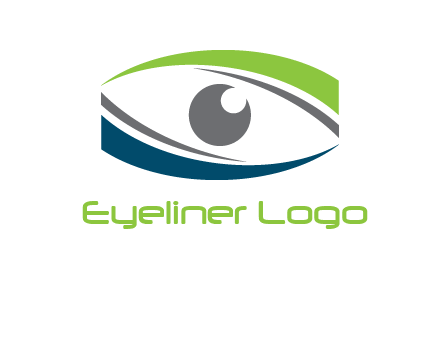 abstract eye with swooshes logo